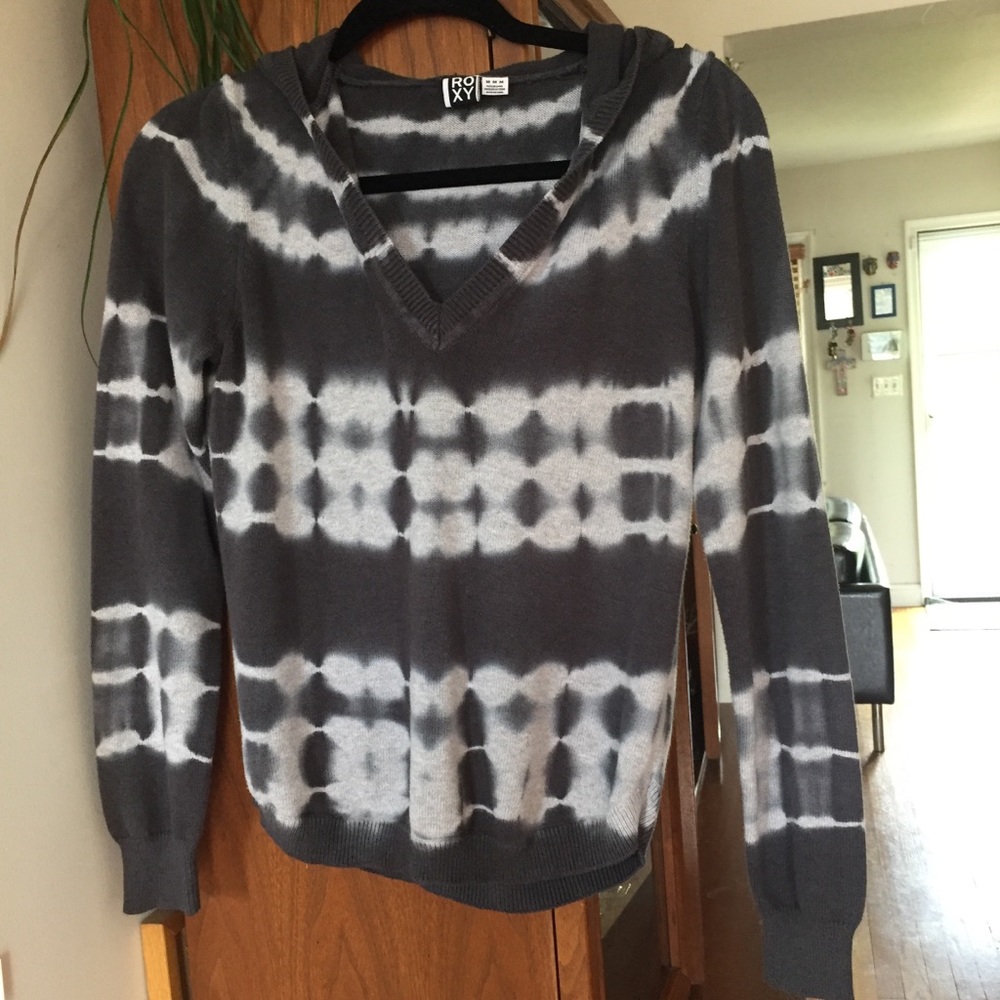 ROXY cotton tie dye hoodie sweater